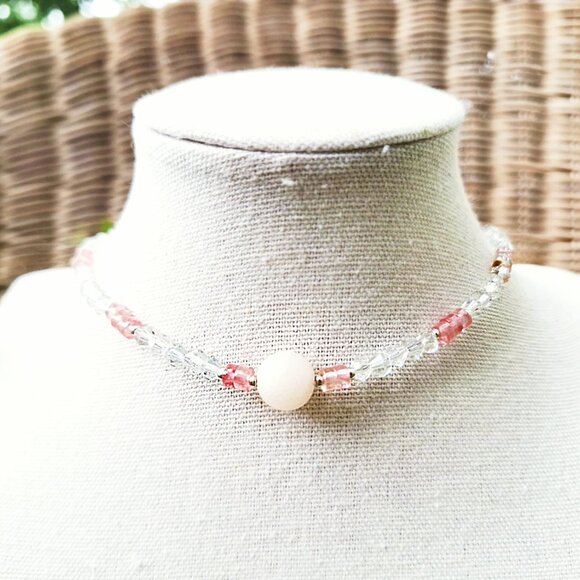 Ethereal Crystal Choker – Aventurine Jewelry, Balletcore Necklace, Fairycore - Picture 3 of 9